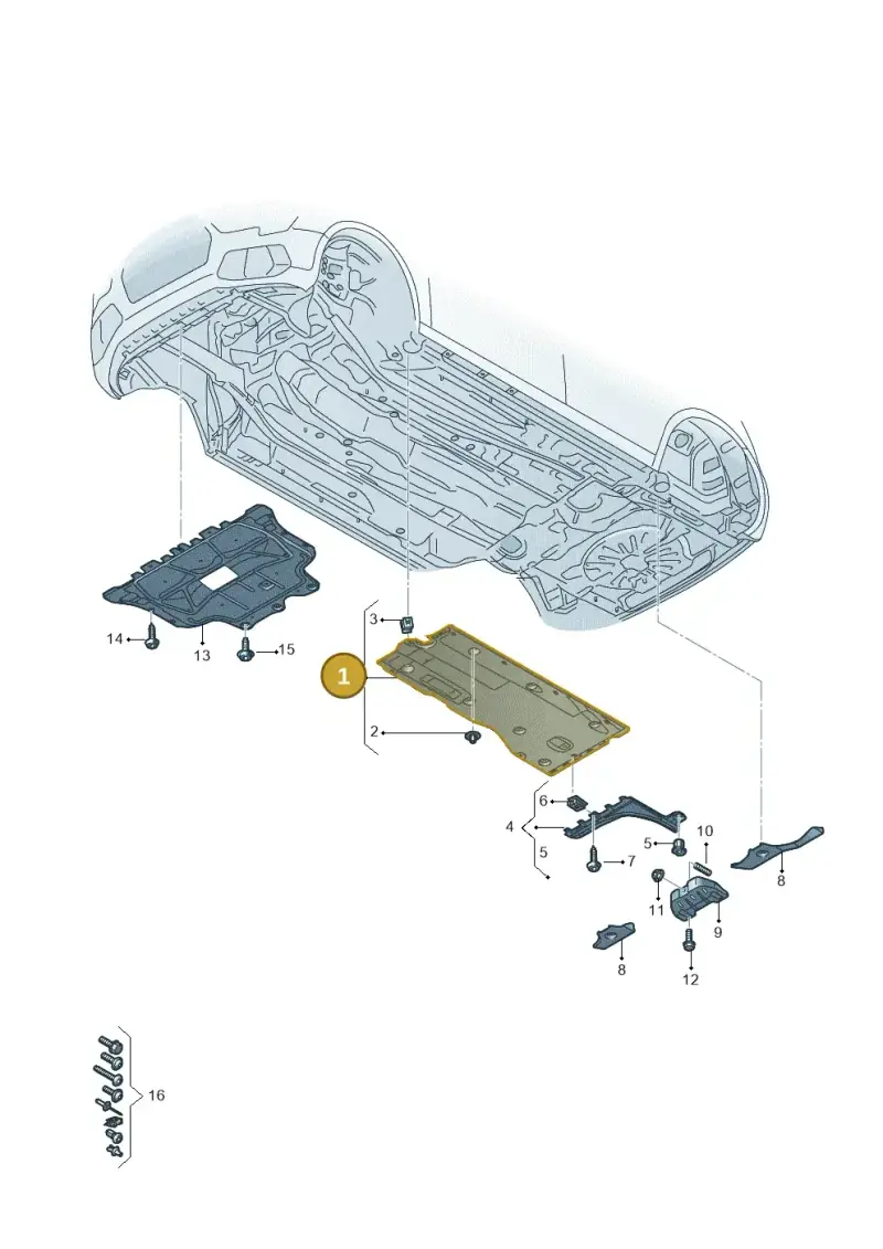 5WA825201D — Audi A3 Sportback (2019-2021) diagram 596825050, position 1