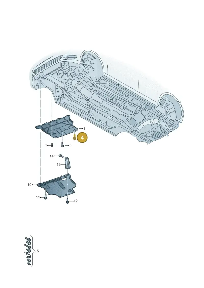 5WA825267 — Audi A3 Sportback (2019-2021) diagram 596825100, position 4