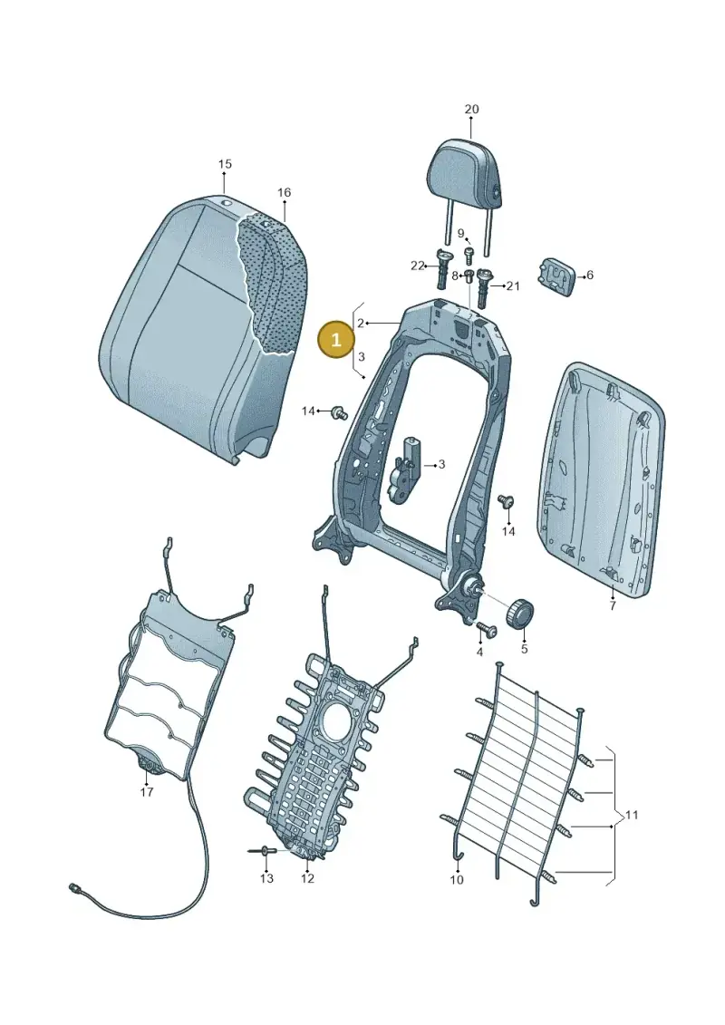 5WA881045R — Audi Q4 Sportback (2021-2022) diagram 596881500, position 1