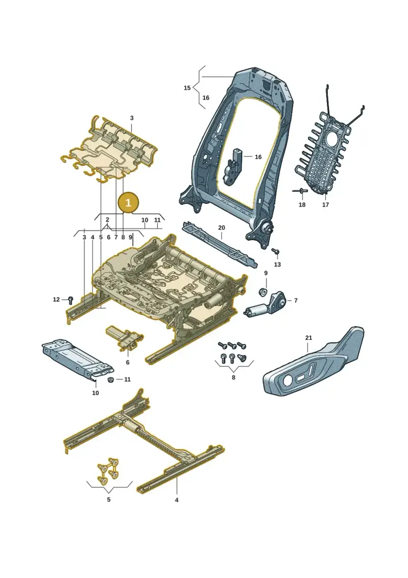 5WA881106 — Audi Q6 e-tron (2023-) diagram 8wy881100, position 1