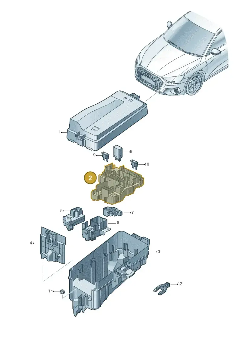 5WA937125A — Audi A3 Sportback (2019-2021) diagram 596937100, position 2