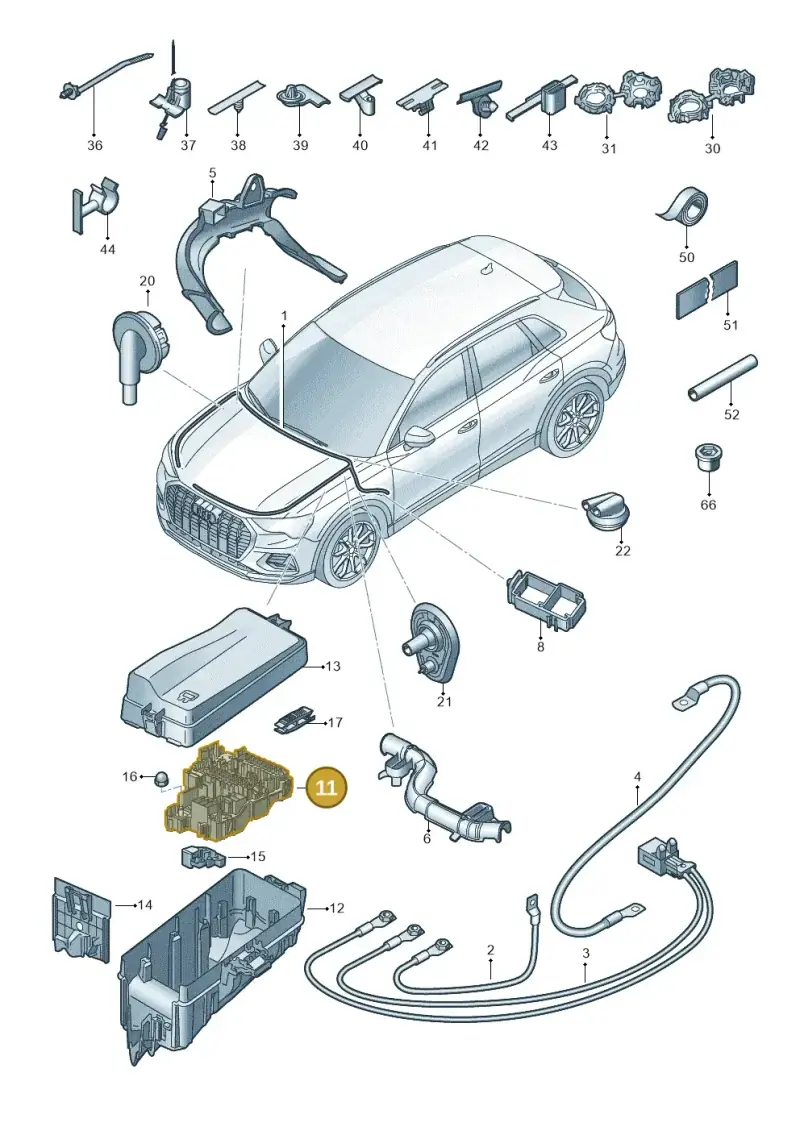 5WA937125A — Audi Q5 e-tron (2021-) diagram 89a971850, position 11