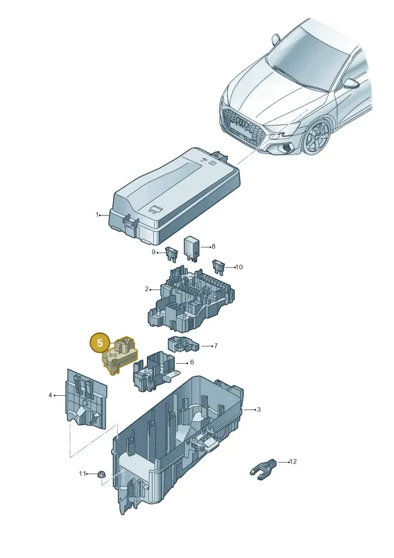 5WA941824E — Audi A3 Sportback (2019-2021) diagram 596937100, position 5