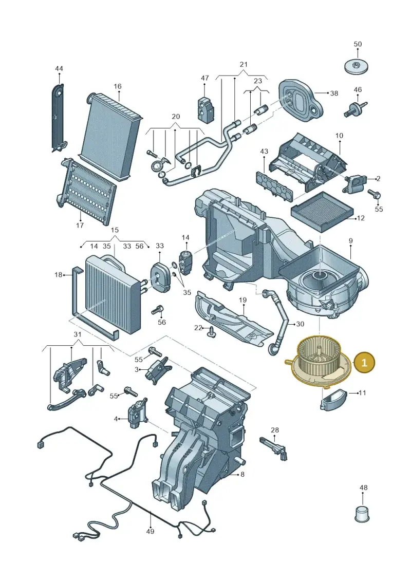 5WB819015A — Audi A3 Sportback (2019-2021) diagram 745820100, position 1