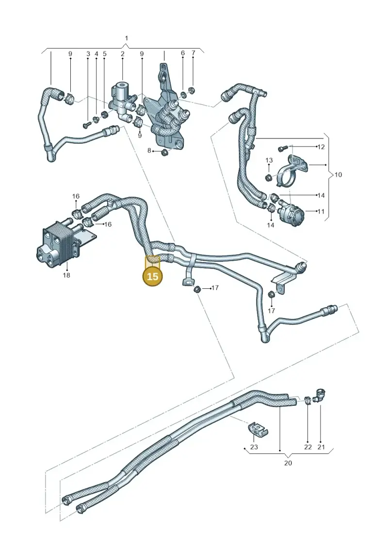 5WB819885D — Audi A3 Sportback (2019-2021) diagram 746819950, position 15