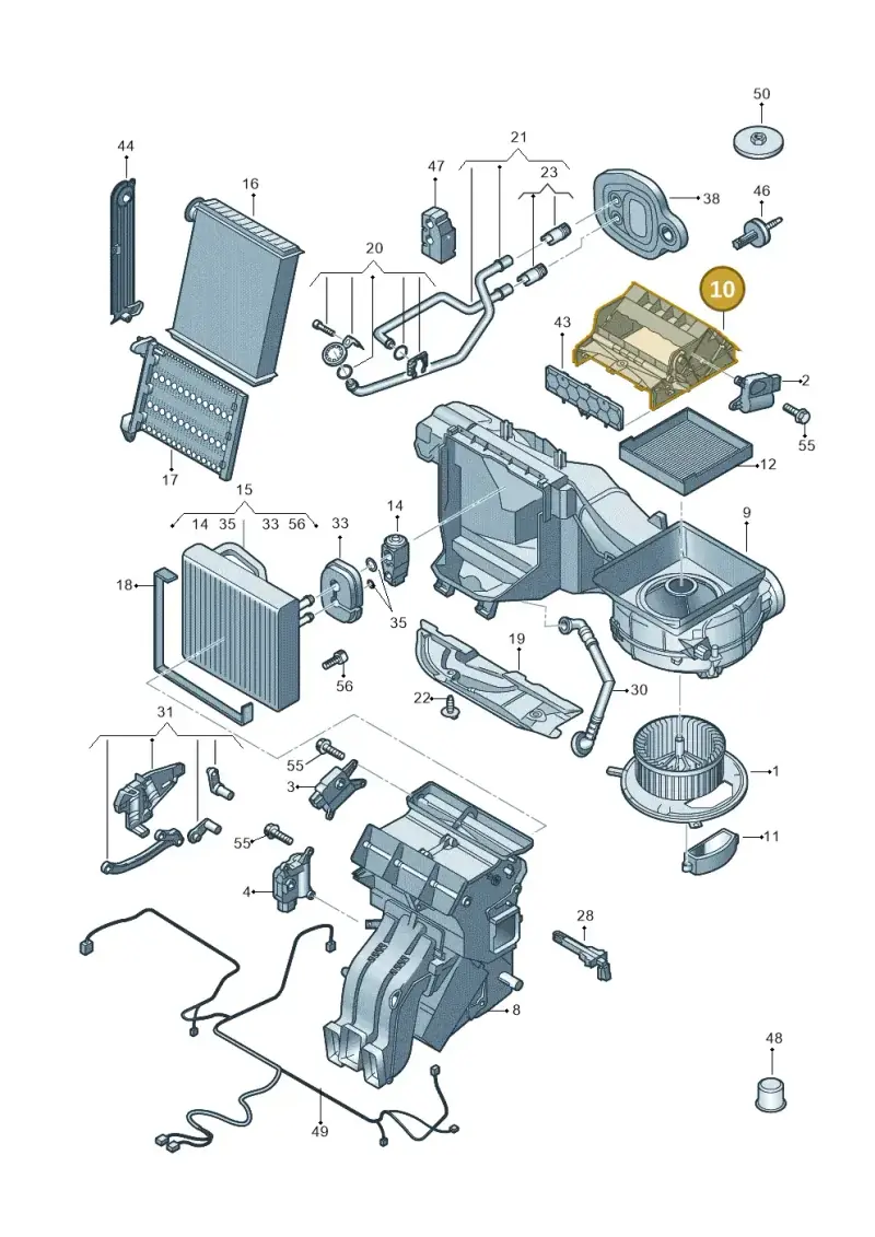 5WC898304 — Audi A3 Sportback (2019-2021) diagram 745820100, position 10