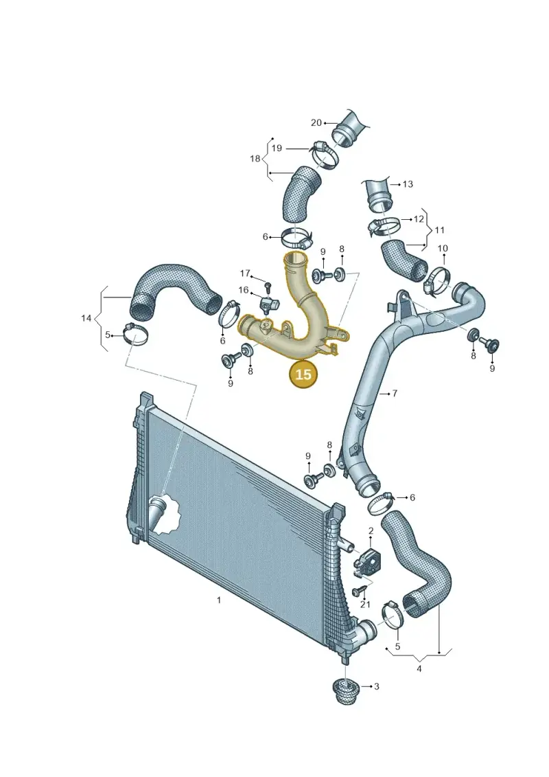 6C0145770A — Audi A3 Sportback (2019-2021) diagram 597145800, position 15