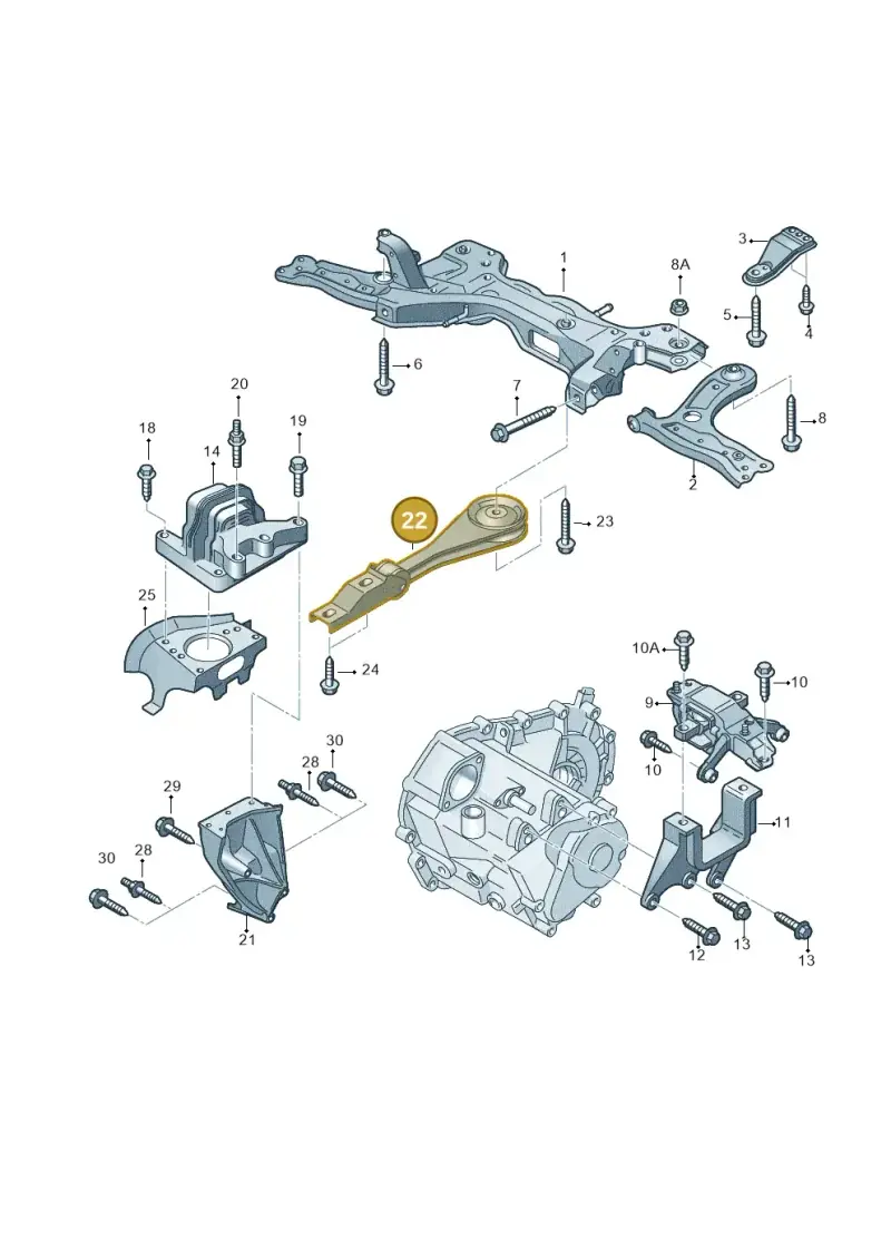 6C0199851C — Audi A1 Sportback (2014-2018) diagram 792199600, position 22