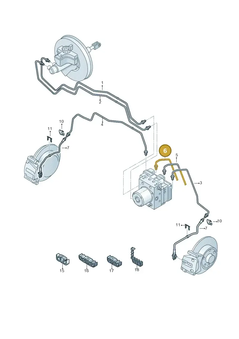 6C0614742H — Audi A1 Sportback (2014-2018) diagram 773611250, position 6