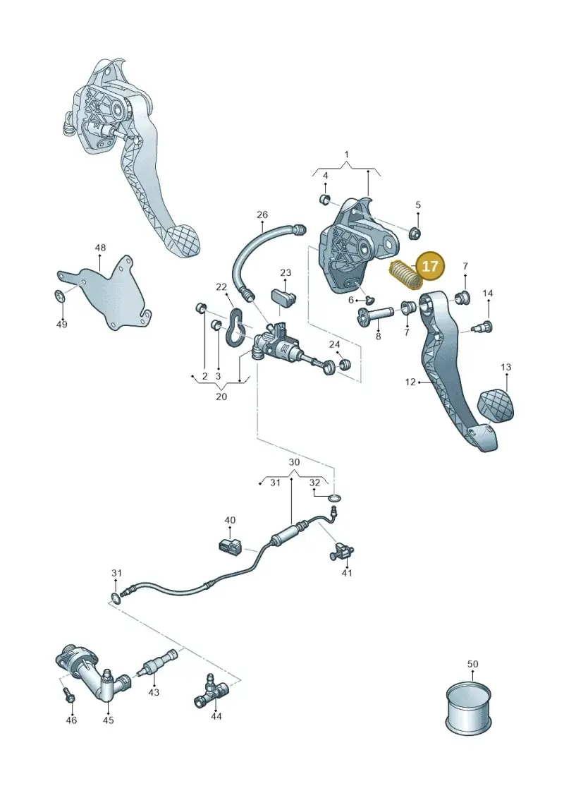 6C0721403 — Audi A1 sportback 1.0 (2018-) diagram 592721250, position 17