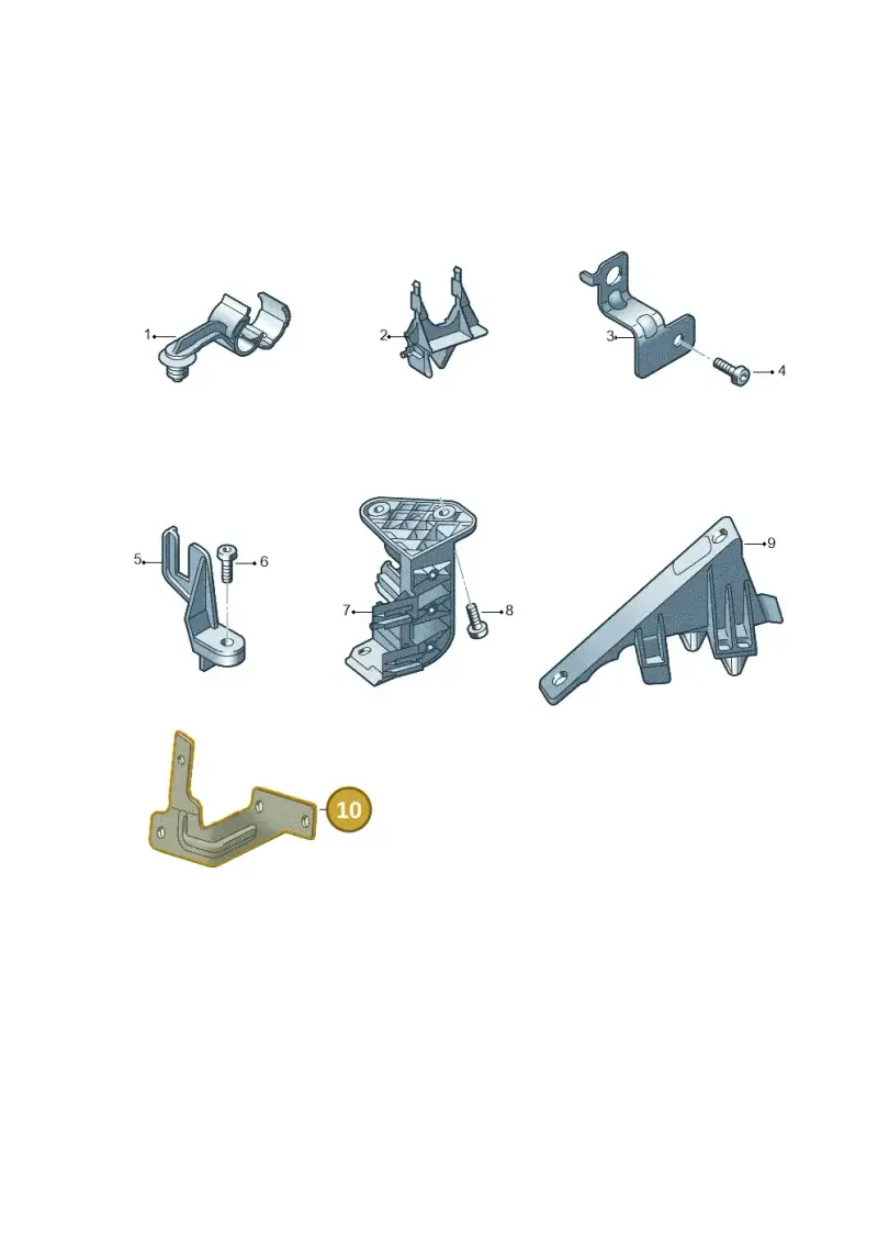 6C0971845E — Audi A1 Sportback (2014-2018) diagram 792971000, position 10