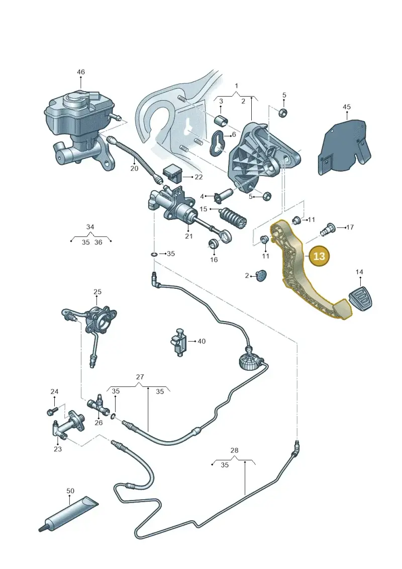6C2721321 — Audi A1 Sportback (2014-2018) diagram 792721300, position 13