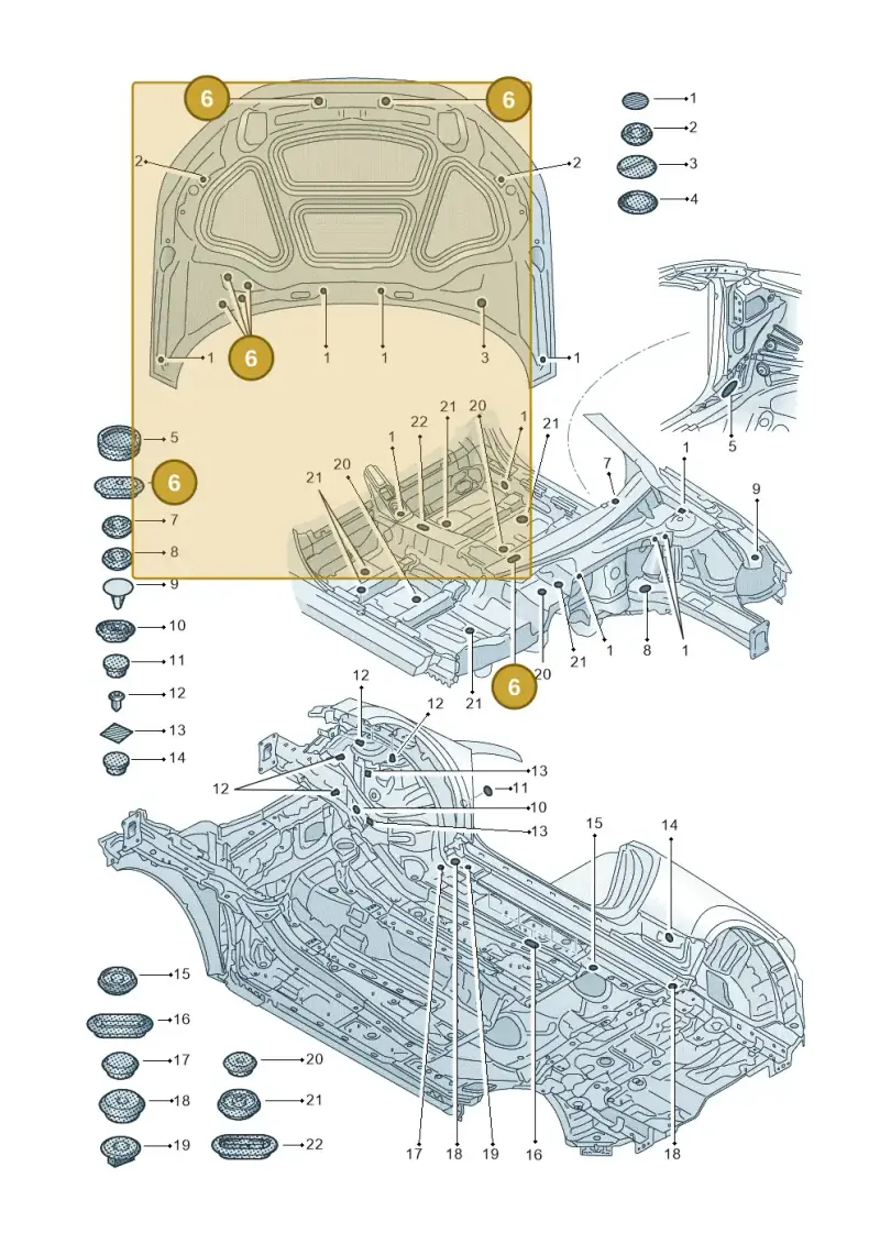6J0899181 — Audi TTRS Coupe (2016-2023) diagram 850803370, position 6