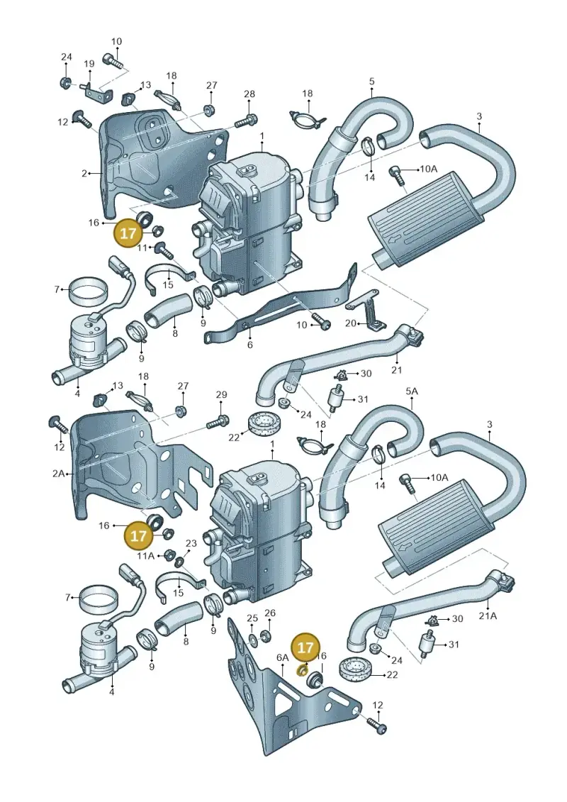 6K0129734 — Audi Q5 qu. 2.0 TDI (2012-2017) diagram 620819160, position 17