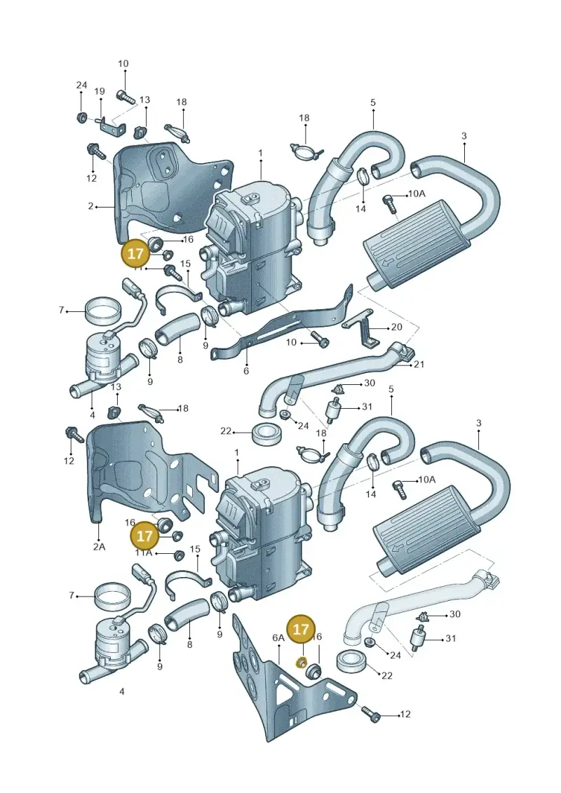 6K0129734 — Audi A4L 2.0 (2008-2012) diagram 669819016, position 17