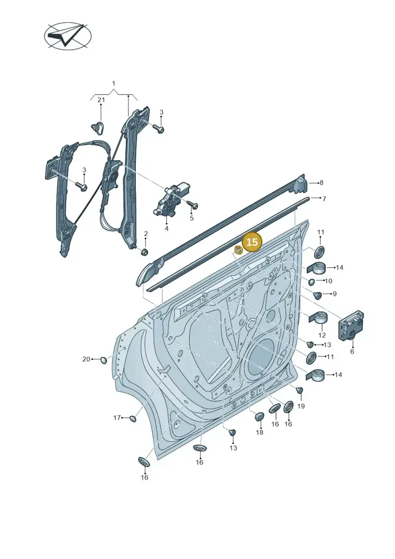 6N0419044 — Audi RS Q8 Quattro (2019-) diagram 429839060, position 15