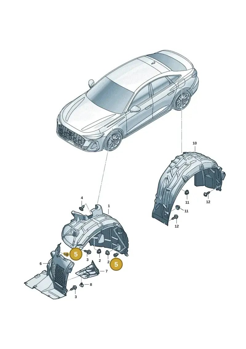 6N0809966A — Audi A5 Limo 2.0 (2024-) diagram 8wh821050, position 5