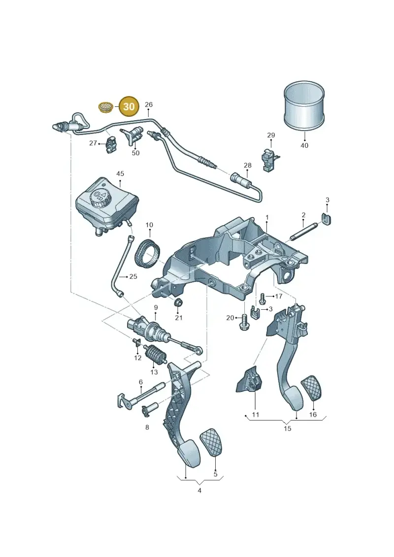 6N0947565 — Audi A5 Sportback (2016-2020) diagram 849721250, position 30