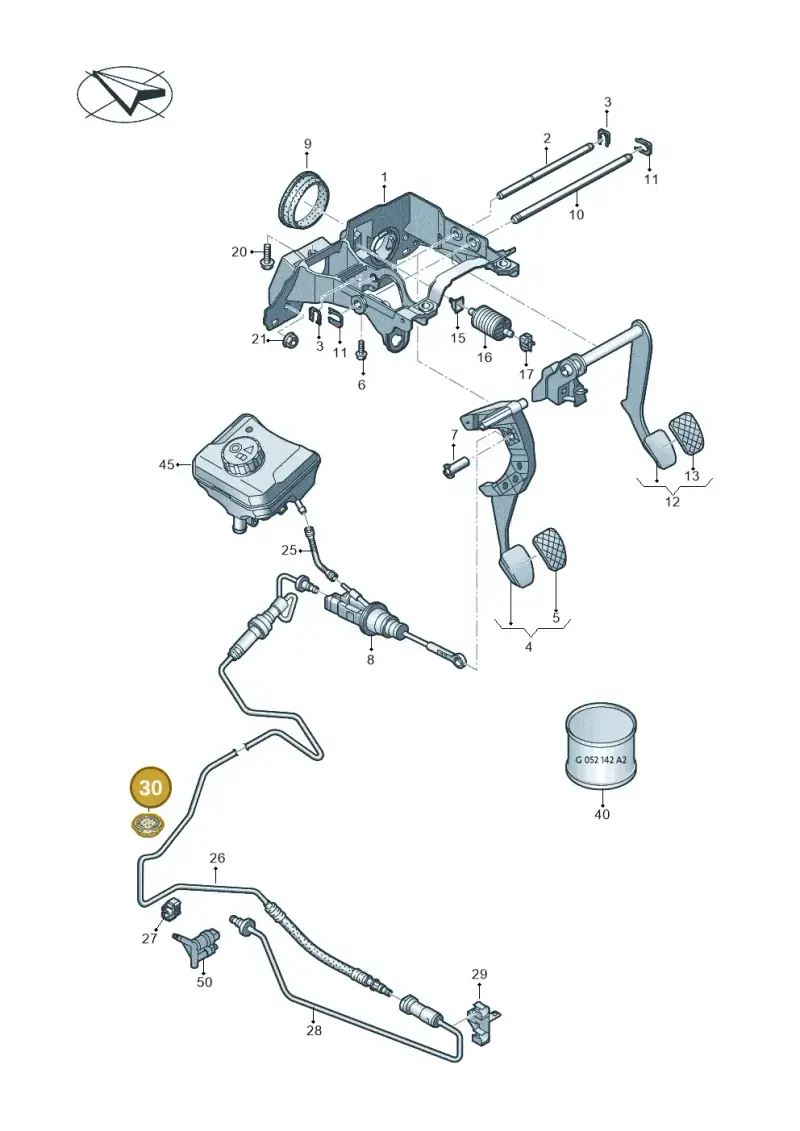 6N0947565 — Audi A5 Sportback (2016-2020) diagram 849721300, position 30
