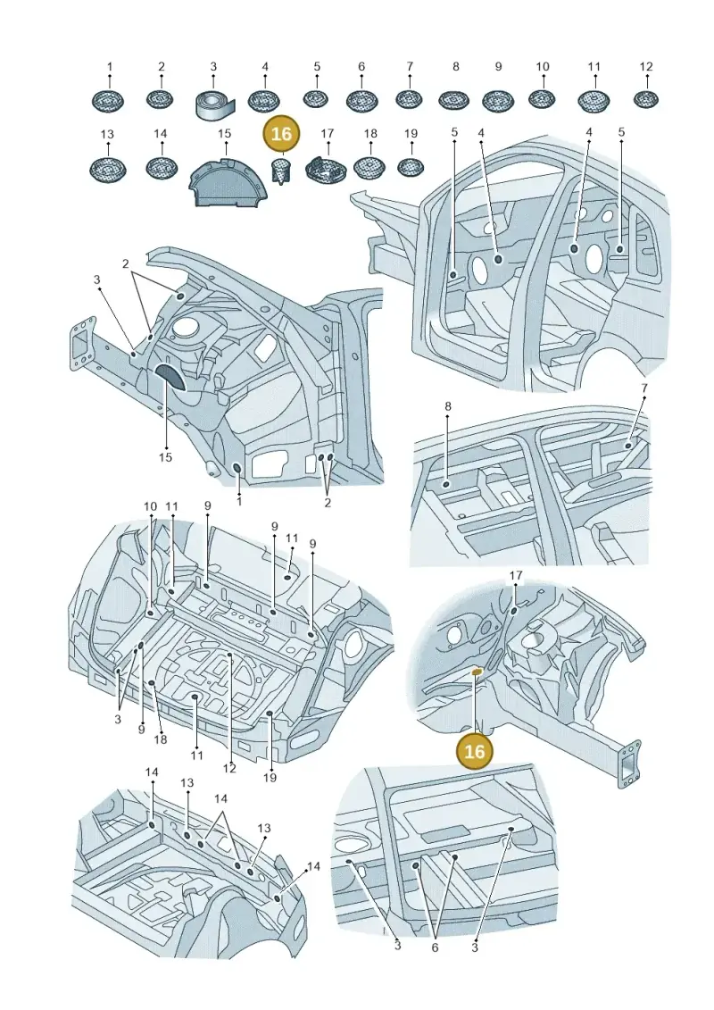 6N0947565 — Audi Q5 (2016-2020) diagram 896803350, position 16