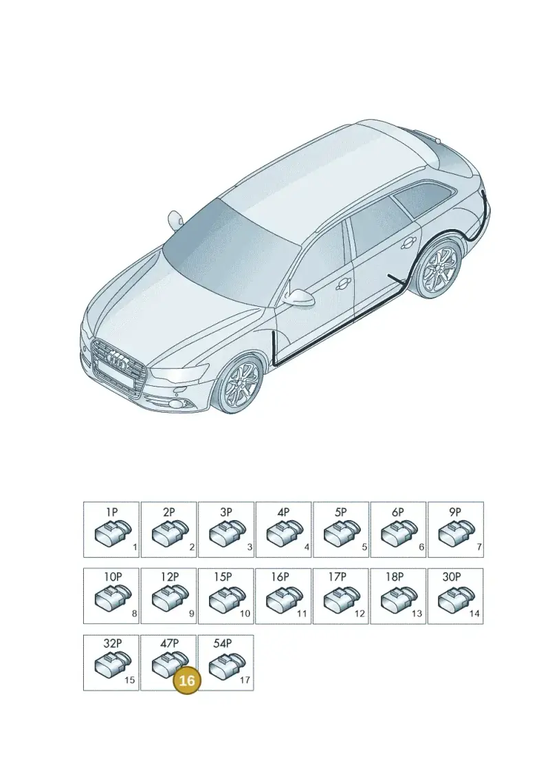 6N0973047 — Audi RS6 Avant (2013-2018) diagram 758971850, position 16