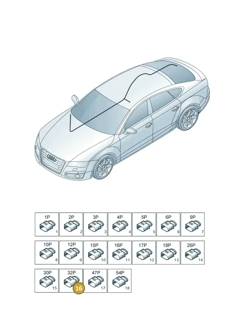 6N0973047 — Audi RS7 Sportback (2013-2018) diagram 765971850, position 16