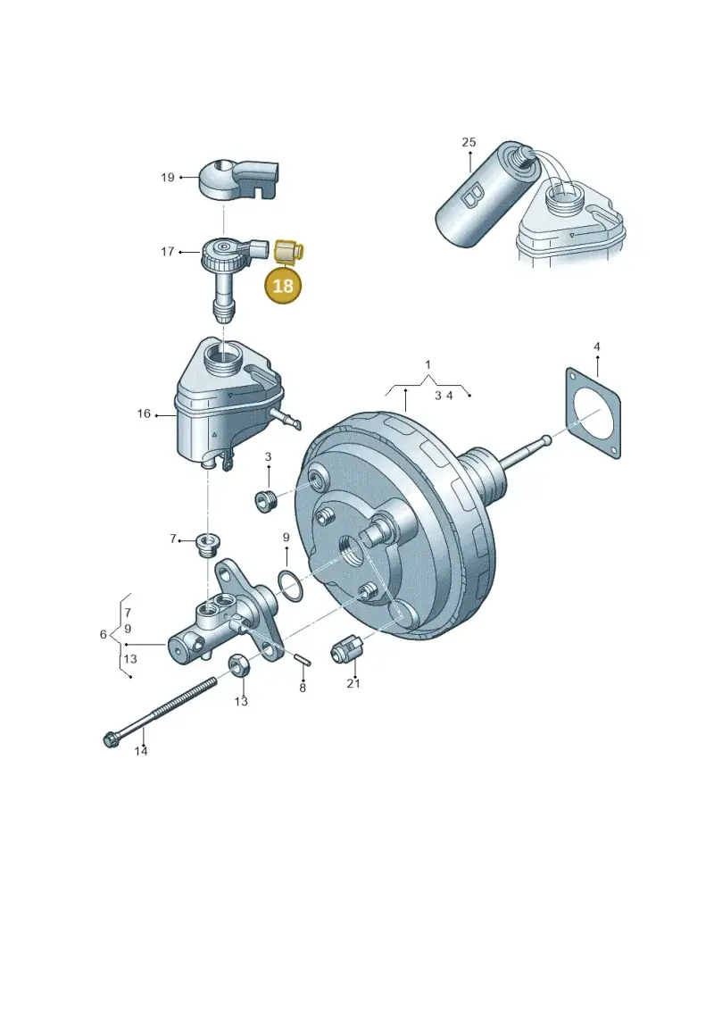 6N0973702 — Audi Q7 qu. 3.0 TDI (2009-2015) diagram 493612100, position 18