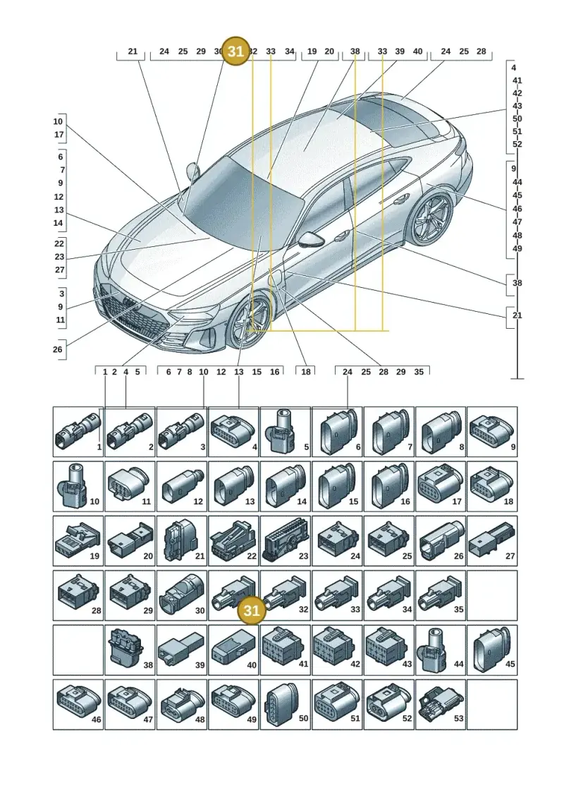 6Q0035575A — Audi RS e-tron GT (2020-2020) diagram 4j1971820, position 31
