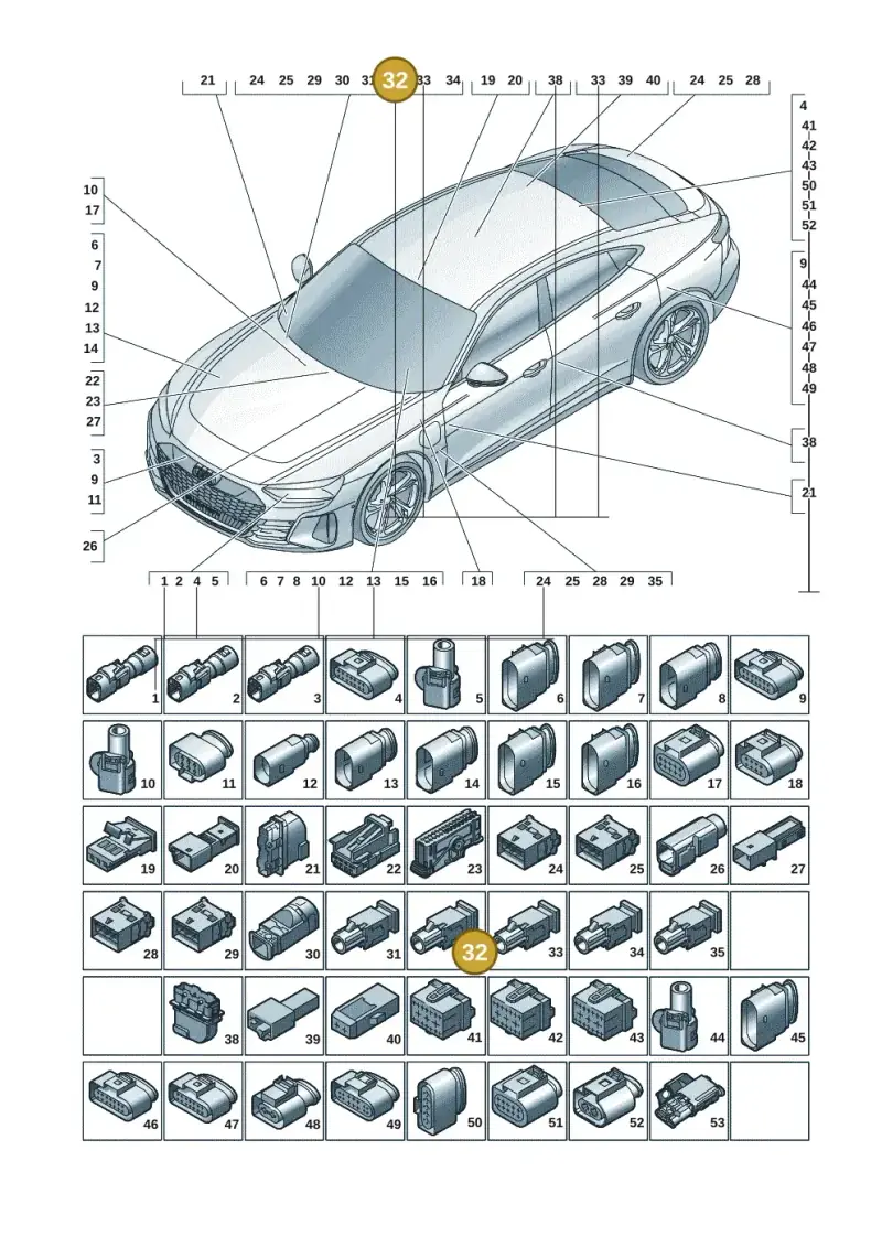 6Q0035575B — Audi RS e-tron GT (2020-2020) diagram 4j1971820, position 32