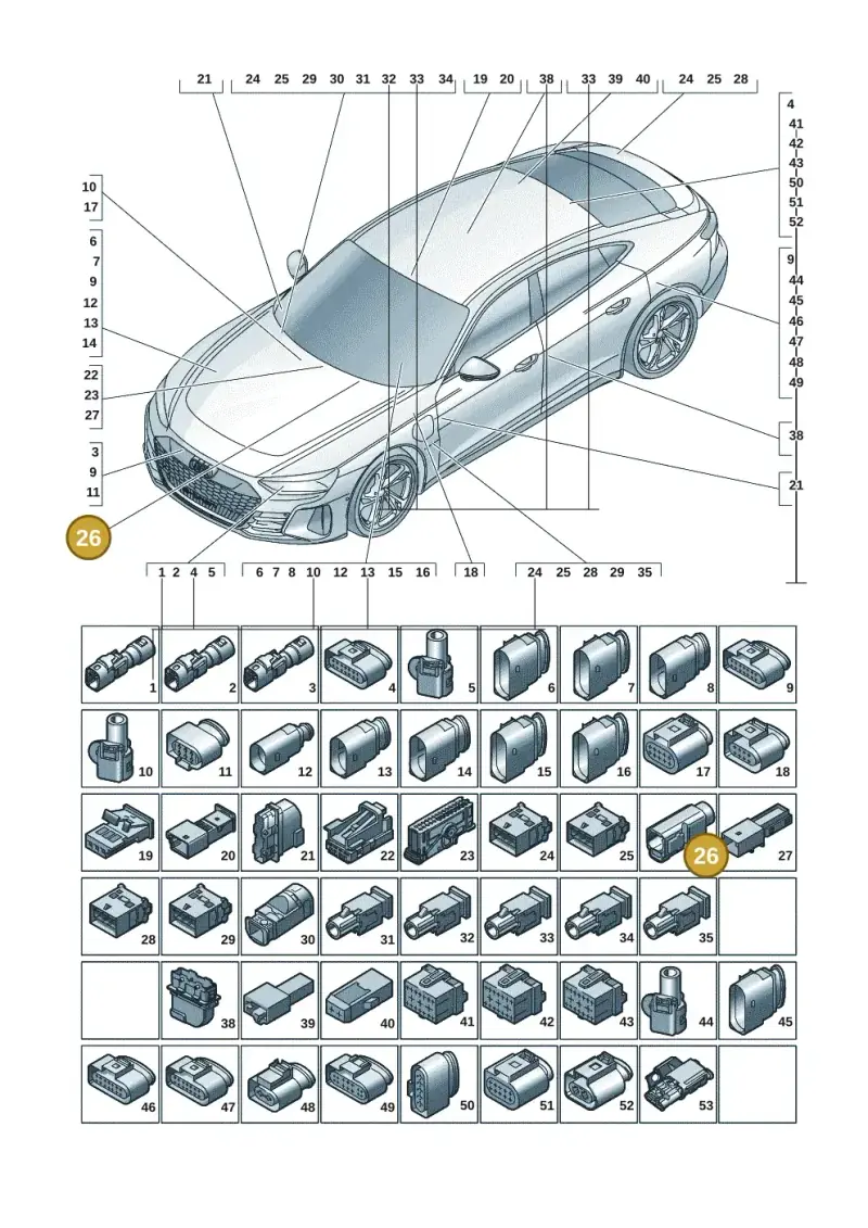 6Q0035576 — Audi RS e-tron GT (2020-2020) diagram 4j1971820, position 26
