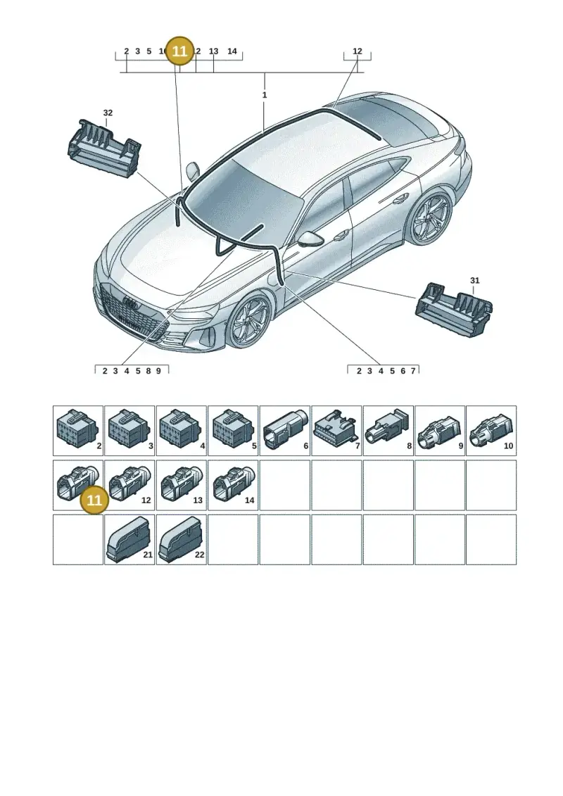 6Q0035576B — Audi RS e-tron GT (2020-2020) diagram 4j1971900, position 11