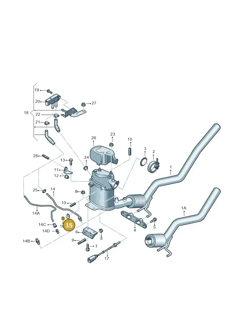 6Q0131649 — Audi A3 Sportback (2008-2013) diagram 646253620, position 15