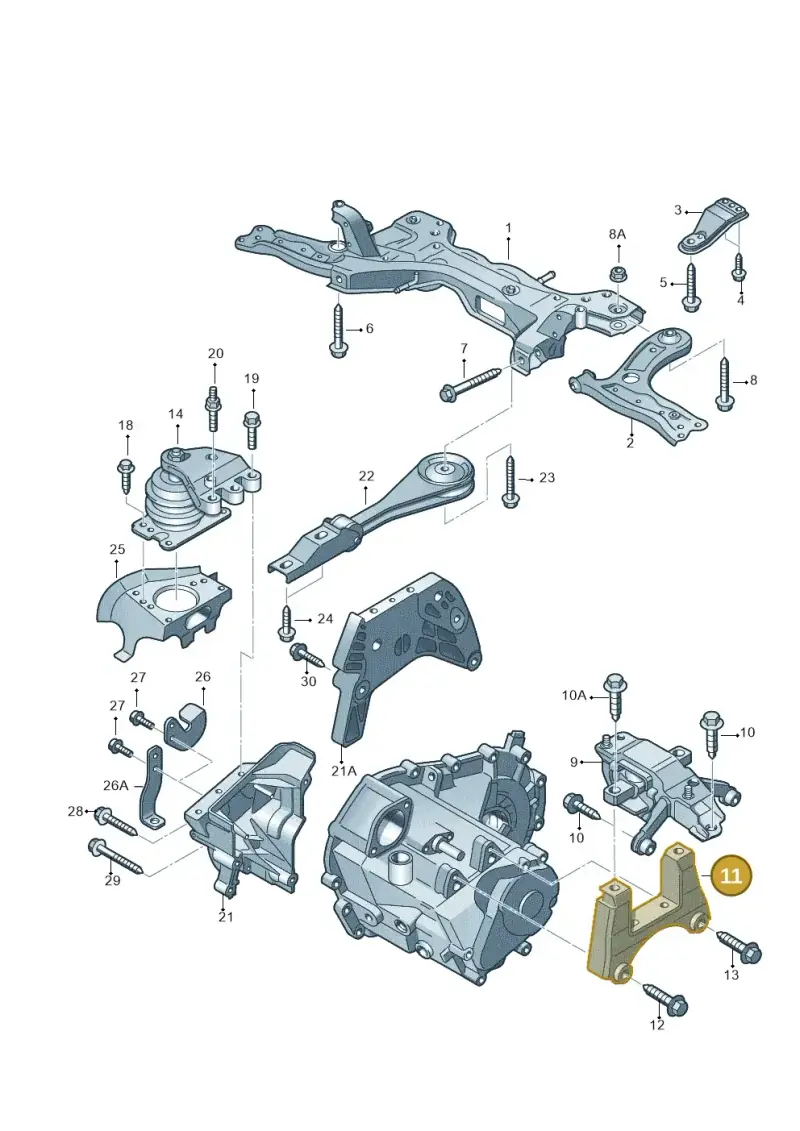 6Q0199111AD — Audi A1 Sportback (2014-2018) diagram 792199300, position 11
