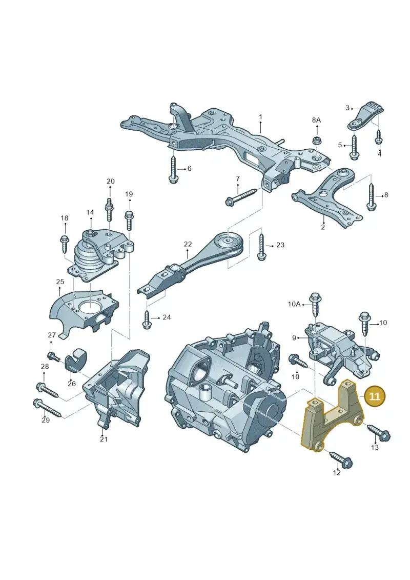 6Q0199111T — Audi A1 Sportback (2014-2018) diagram 708199330, position 11