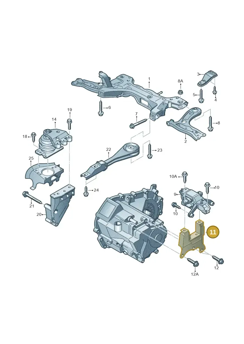 6Q0199111T — Audi A1 Sportback (2010-2015) diagram 708199350, position 11