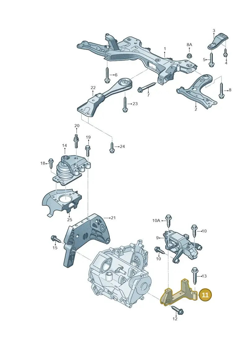 6Q0199111T — Audi A1 Sportback (2014-2018) diagram 792199400, position 11