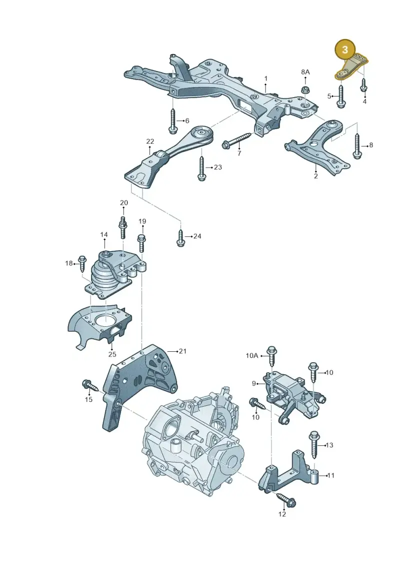 6Q0199518A — Audi A1 Sportback (2014-2018) diagram 792199400, position 3