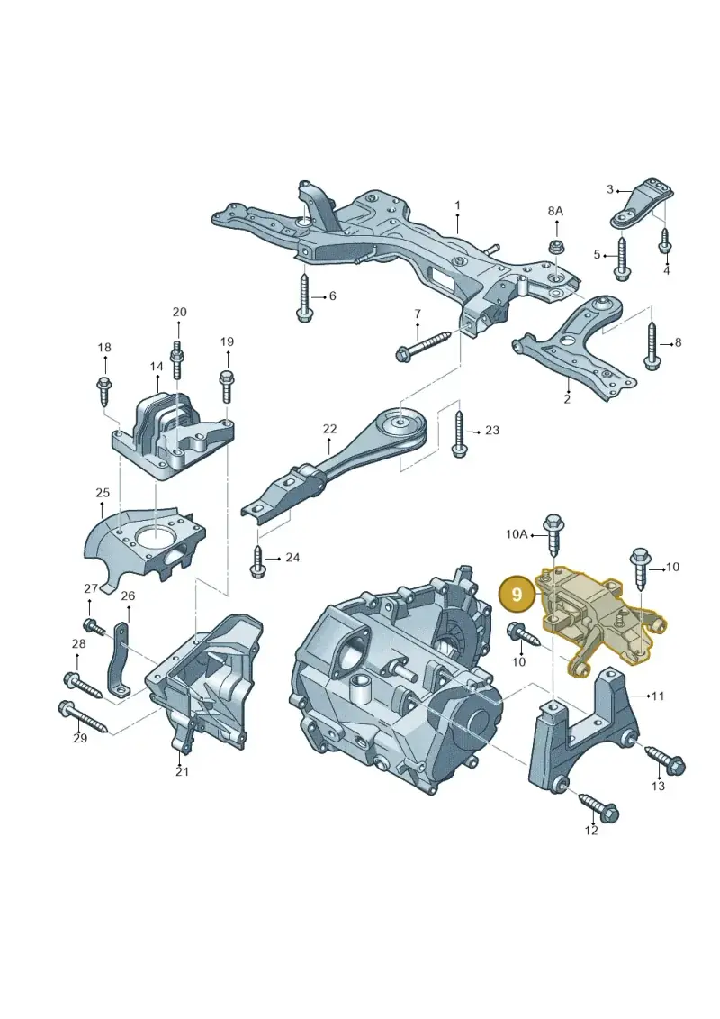 6Q0199555AS — Audi A1 Sportback (2014-2018) diagram 792199100, position 9