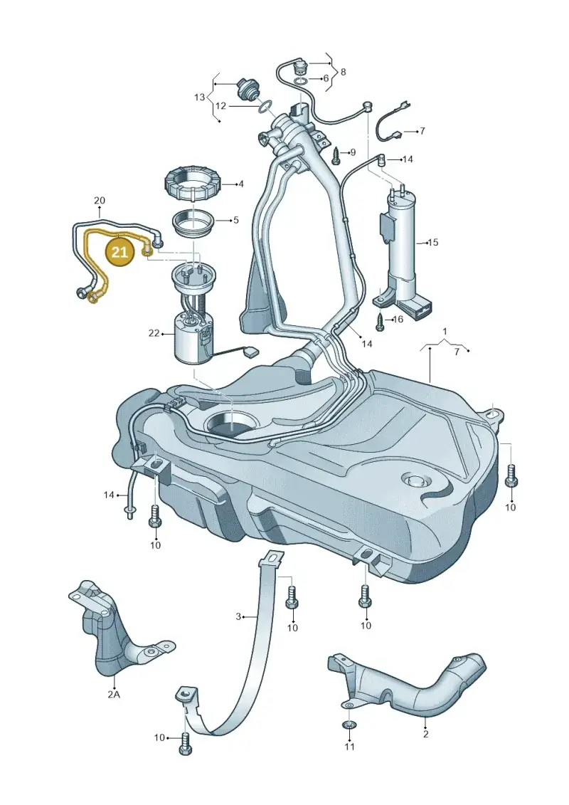 6Q0201294C — Audi A1 Sportback (2014-2018) diagram 747201400, position 21