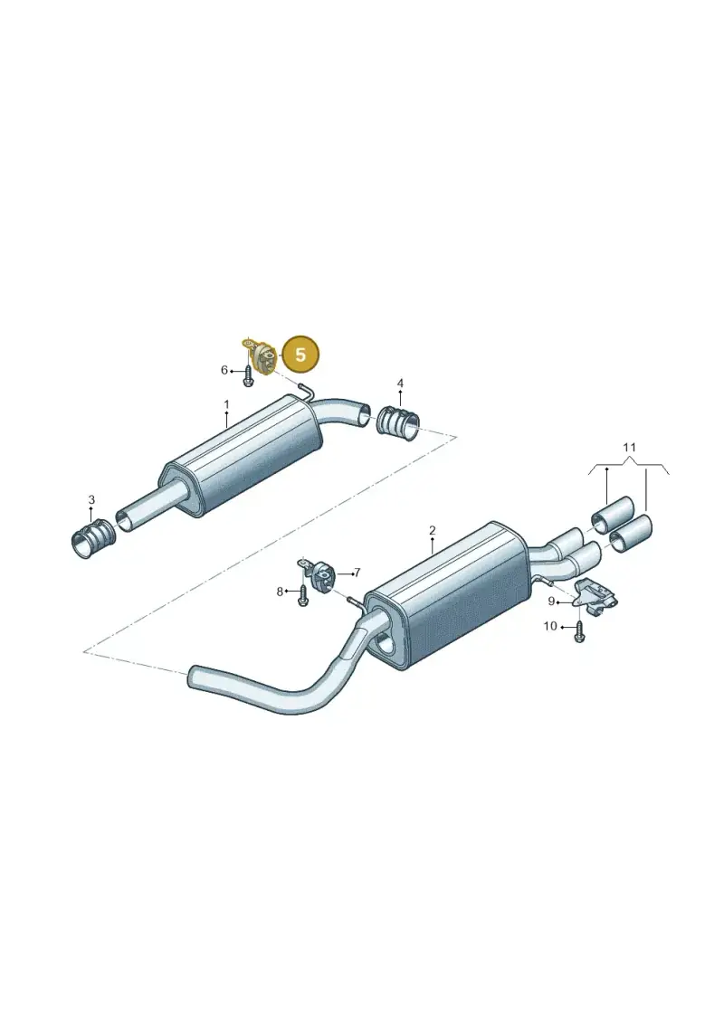 6Q0253144 — Audi A1 Sportback (2014-2018) diagram 747253870, position 5