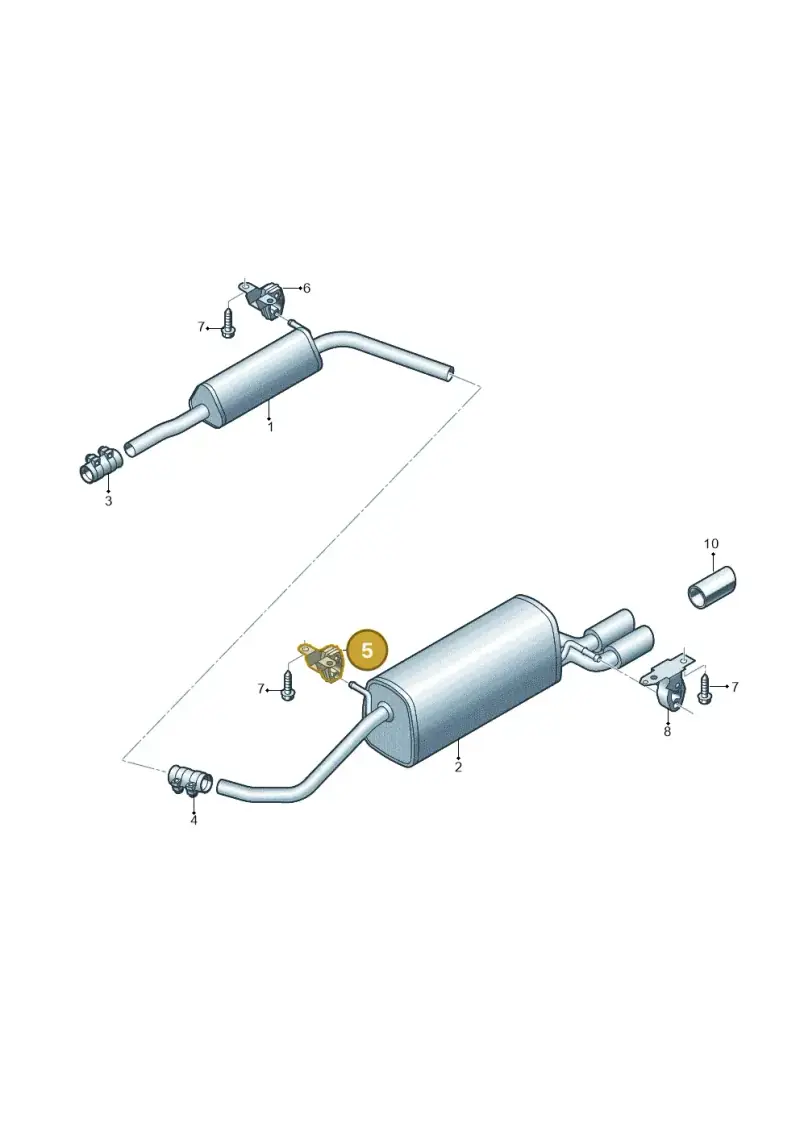 6Q0253144B — Audi A1 Sportback (2014-2018) diagram 773253810, position 5