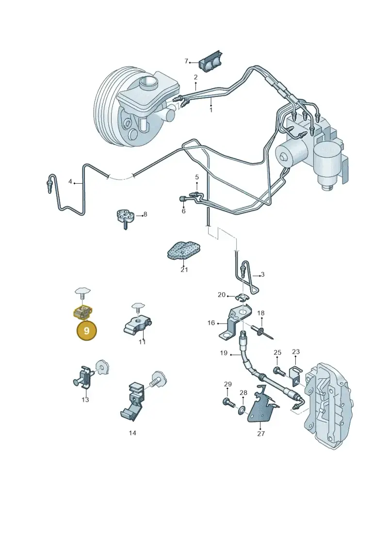 6Q0611797C — Audi RS6 qu. (2003-2004) diagram 605611200, position 9