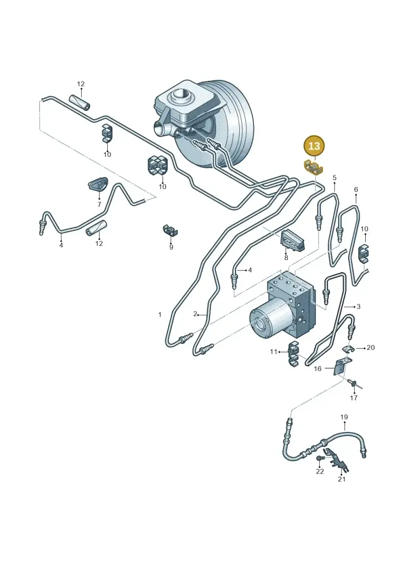 6Q0611797C — Audi RS4 Av. qu. 4.2 (2012-2015) diagram 620611200, position 13