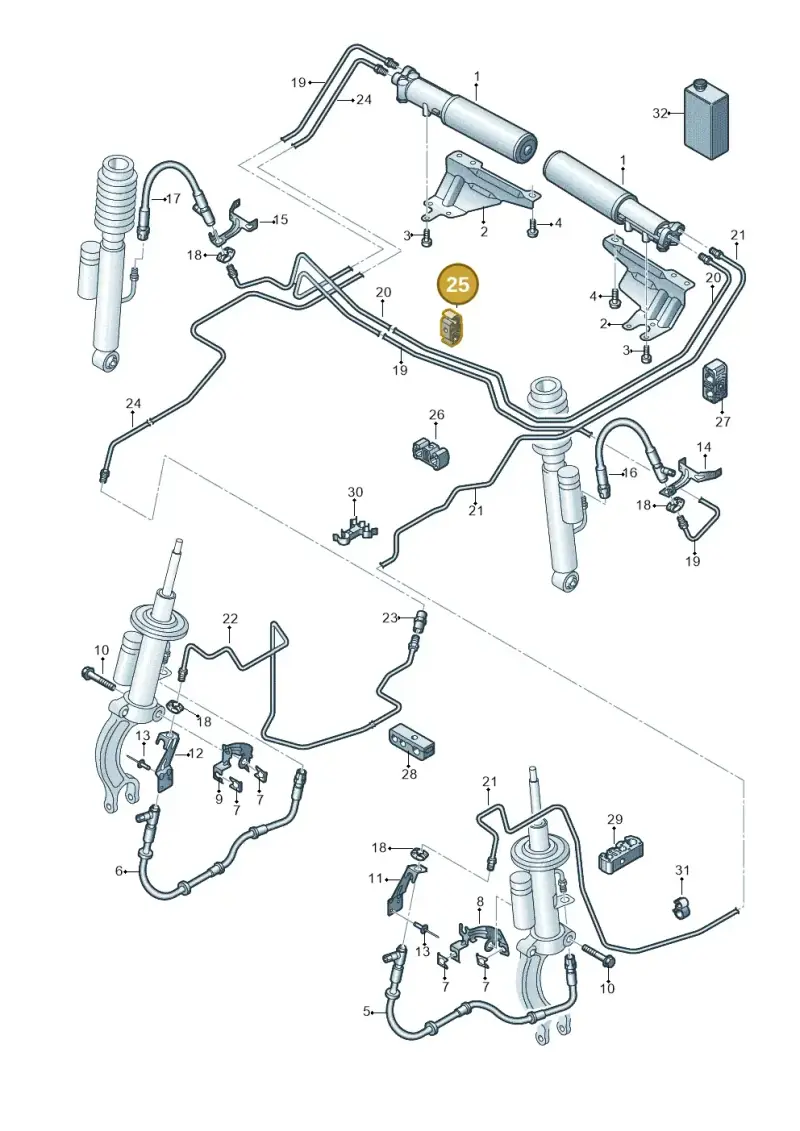 6Q0611797C — Audi RS6 Avant (2013-2018) diagram 758616400, position 25