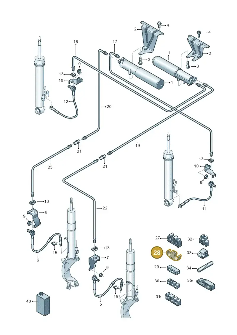 6Q0611797C — Audi RS4 Avant (2017-) diagram 847616300, position 28