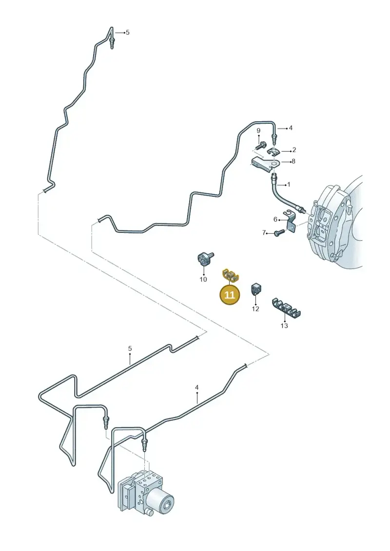 6Q0611797E — Audi R8 qu. 5.2 (2012-2015) diagram 618611300, position 11