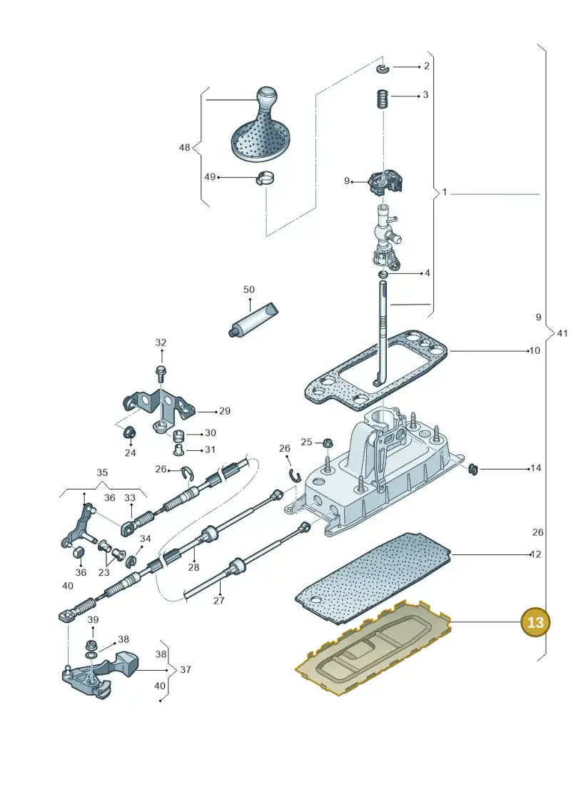 6Q0711090 — Audi A1 Sportback (2014-2018) diagram 708711400, position 13