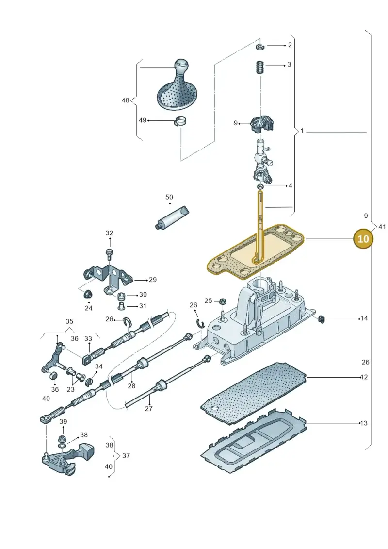 6Q0711267 — Audi A1 Sportback (2014-2018) diagram 708711400, position 10