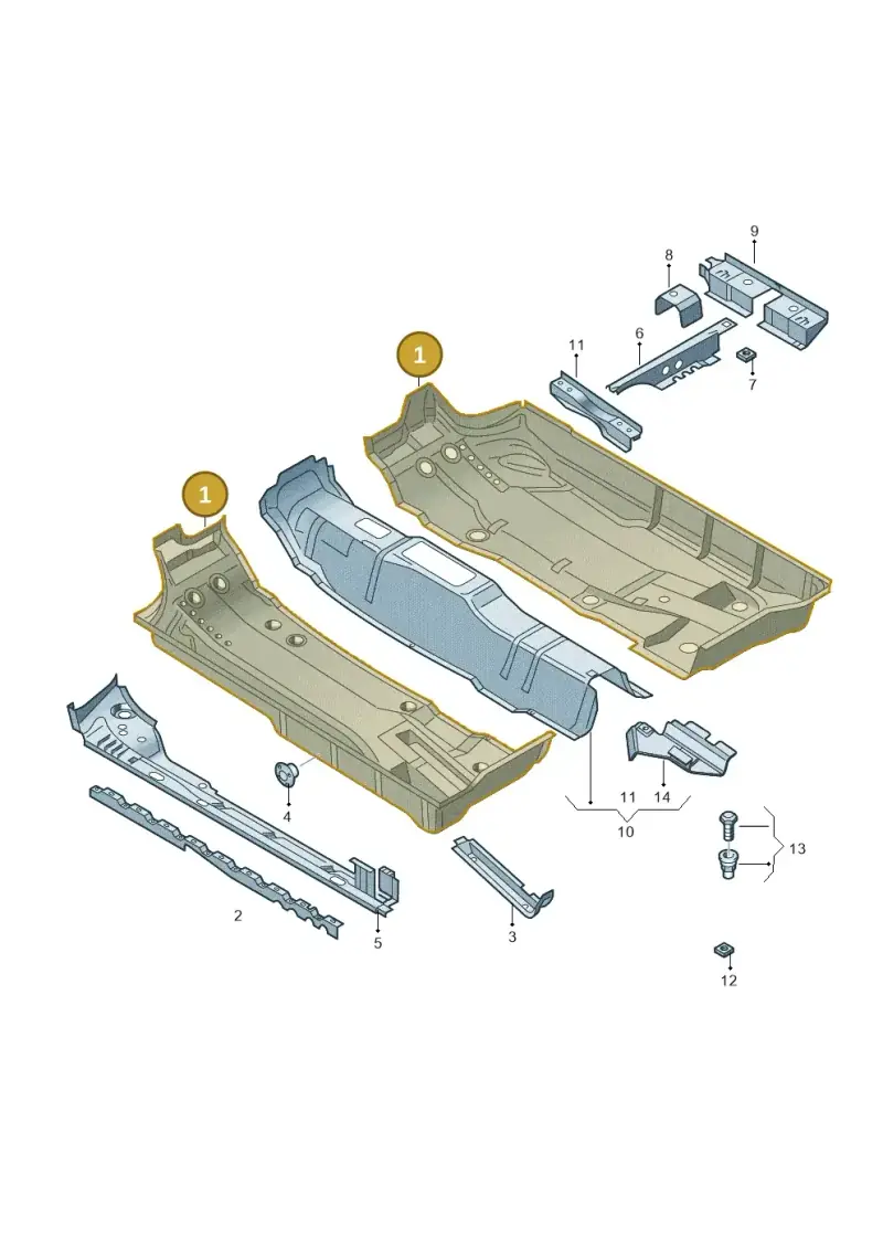 6Q0803206E — Audi A1 Sportback (2014-2018) diagram 708803100, position 1