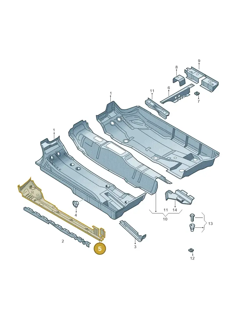 6Q0804178A — Audi A1 Sportback (2014-2018) diagram 708803100, position 5